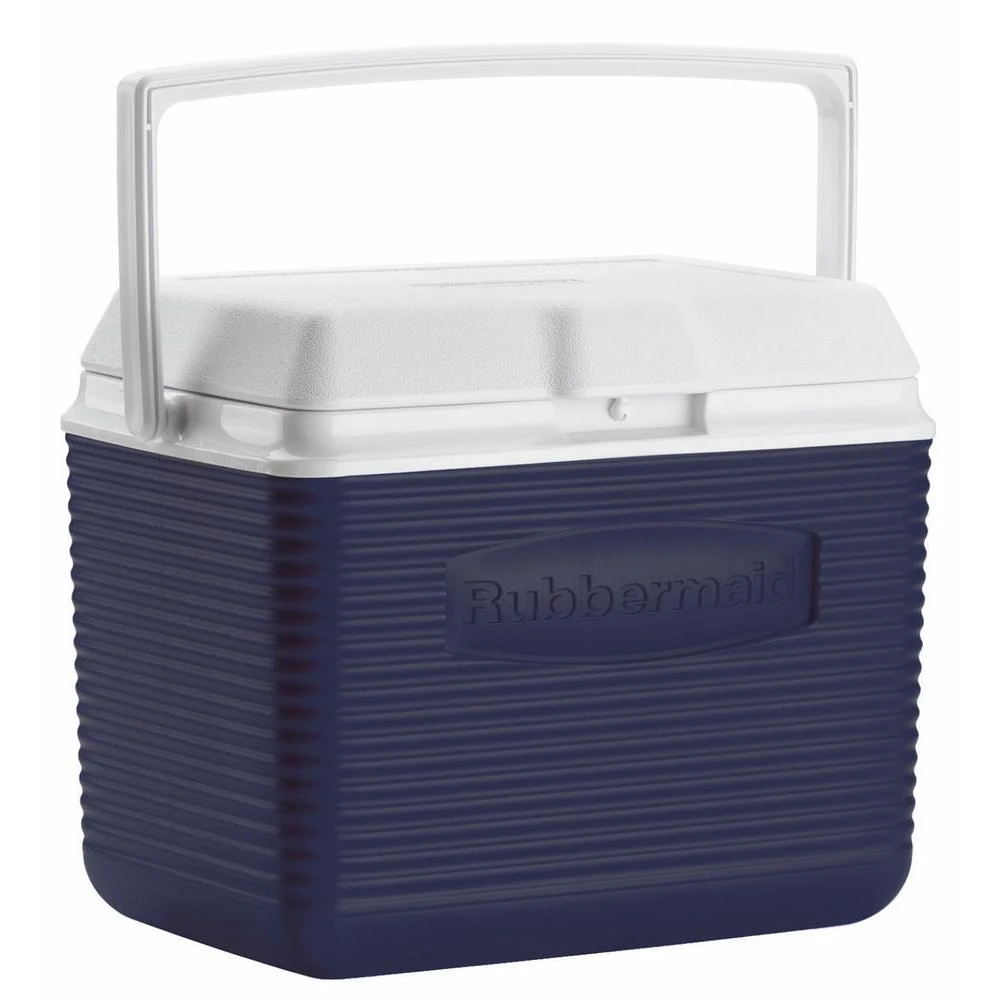 10 Quart Blue Ice Chest Cooler With Superior Thermal Retention And Swing Handle
