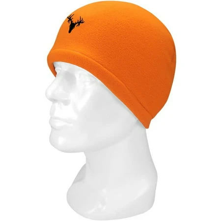 16-213c Men's Bruin Fleece Beanie Double Cuff In Blaze Orange