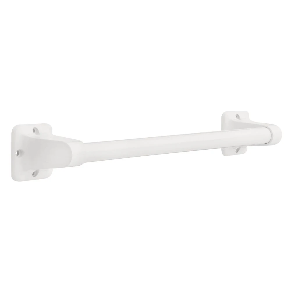 Exposed Screw 16-inch White Grab Bar For Bathroom Safety And Support