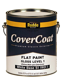 Covercoat Exterior Satin Finish Paint, 1 Gallon, White, 100% Acrylic Latex