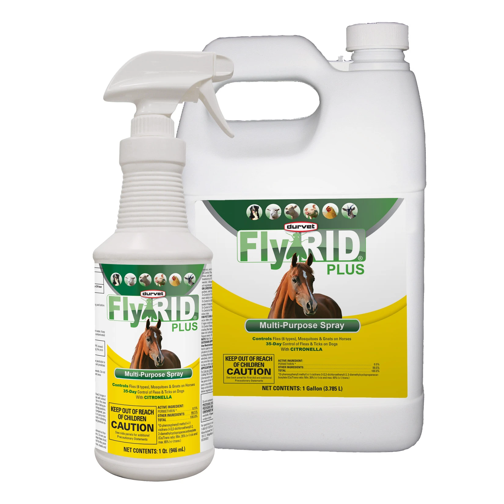 Plus Insect Control Spray 1 Gallon For Horses, Livestock, And Pets