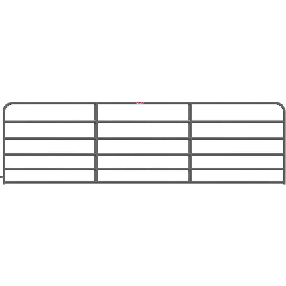 14 Ft. X 4 Ft. 2 In. 6-rail Gray Powder-coated Tube Gate