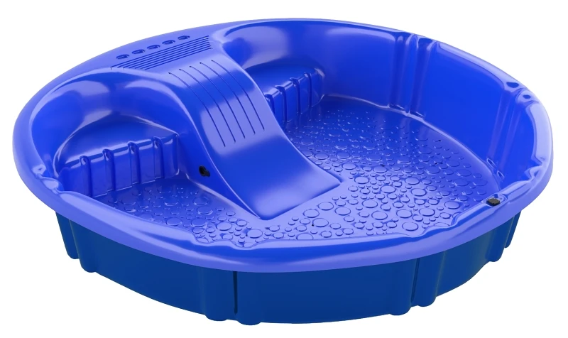 1003-azzblu-12 Blue Slide Pool, 60 Inch Diameter, Durable Polyethylene