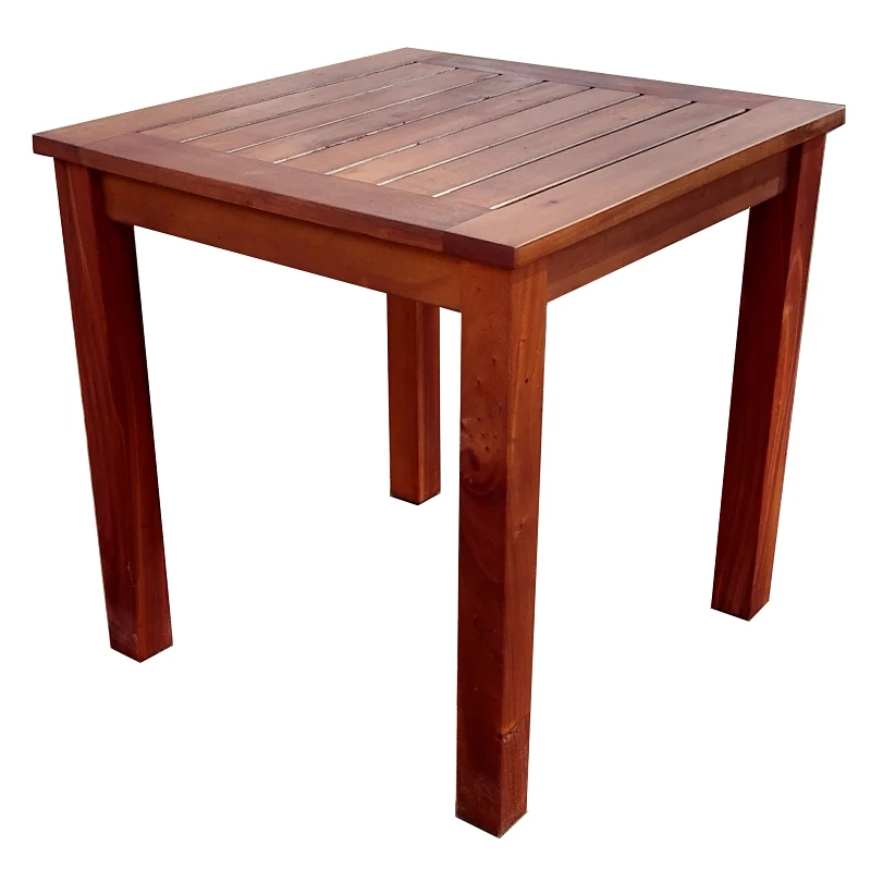 Square Patio Table, 450 Mm W X 450 Mm D X 455 Mm H, Mahogany Frame