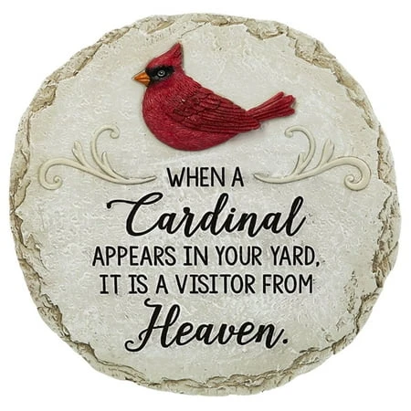 Cardinal Stepping Stone - When A Cardinal Appears Garden Decor