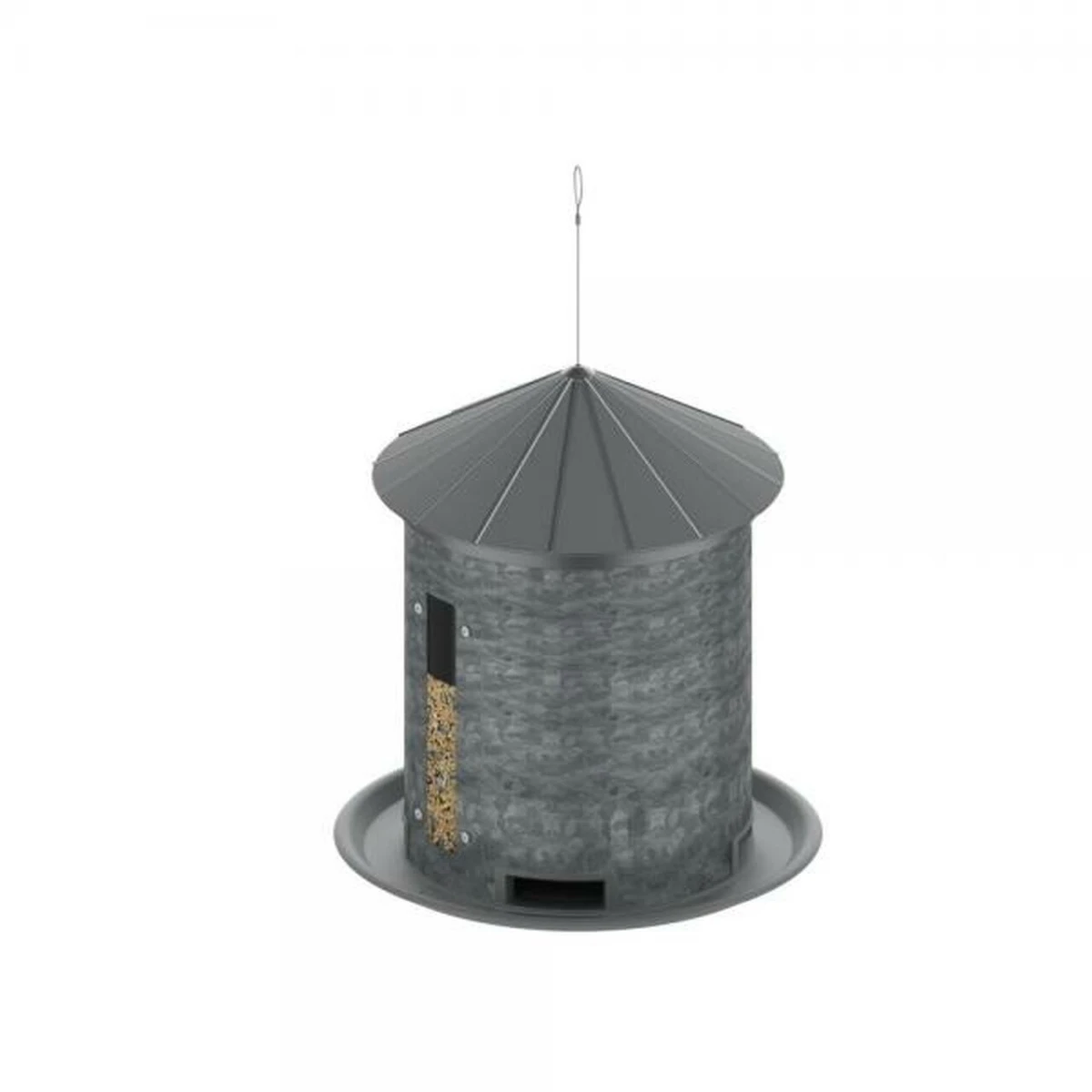 Classic38576 7 Lbs Galvanized Silo Seed Feeder For Birds