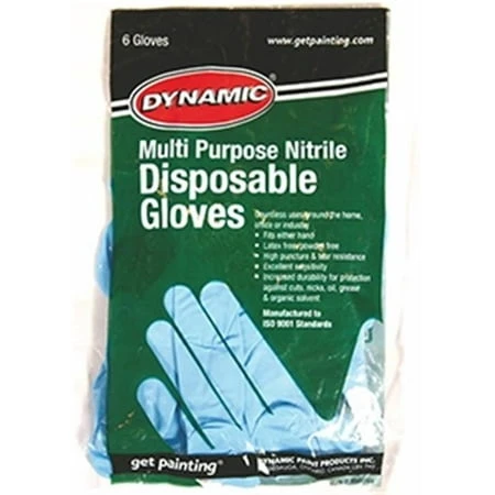 Dynamic AF002822 Nitrile Disposable Gloves - 6 Pack
