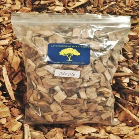 J.c.'s Maple Smoking Wood Chips - 210 Cubic Inch Bag For Grilling And Smoking