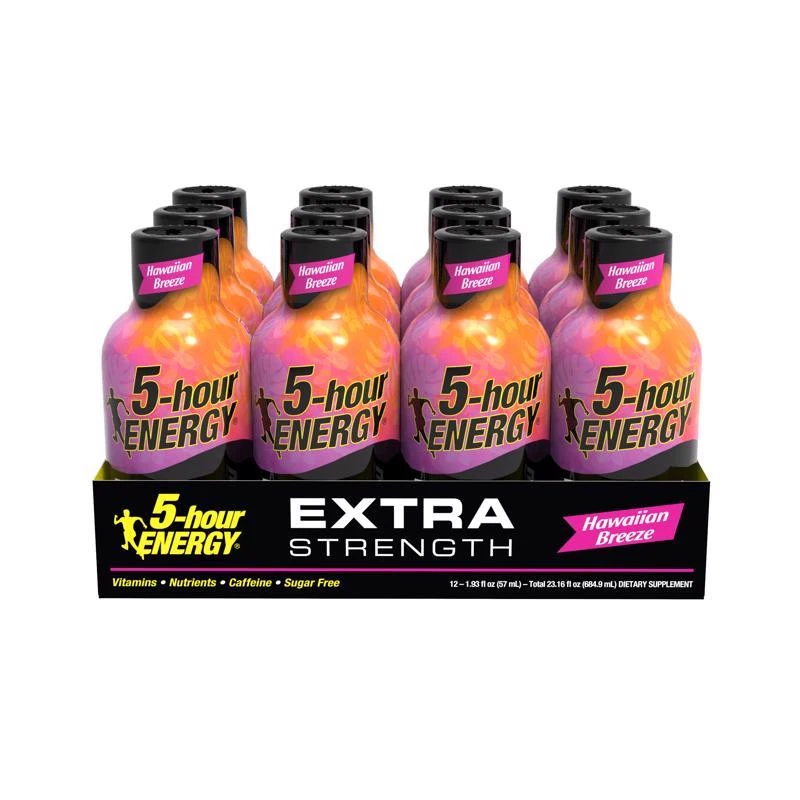 Hawaiian Breeze Sugar Free Energy Shot 1.93 Oz - 230 Mg Caffeine