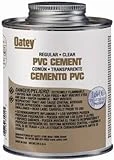 Pvc Regular Bodied Cement, 32 Oz Can, Clear, Ideal For Plumbing Projects