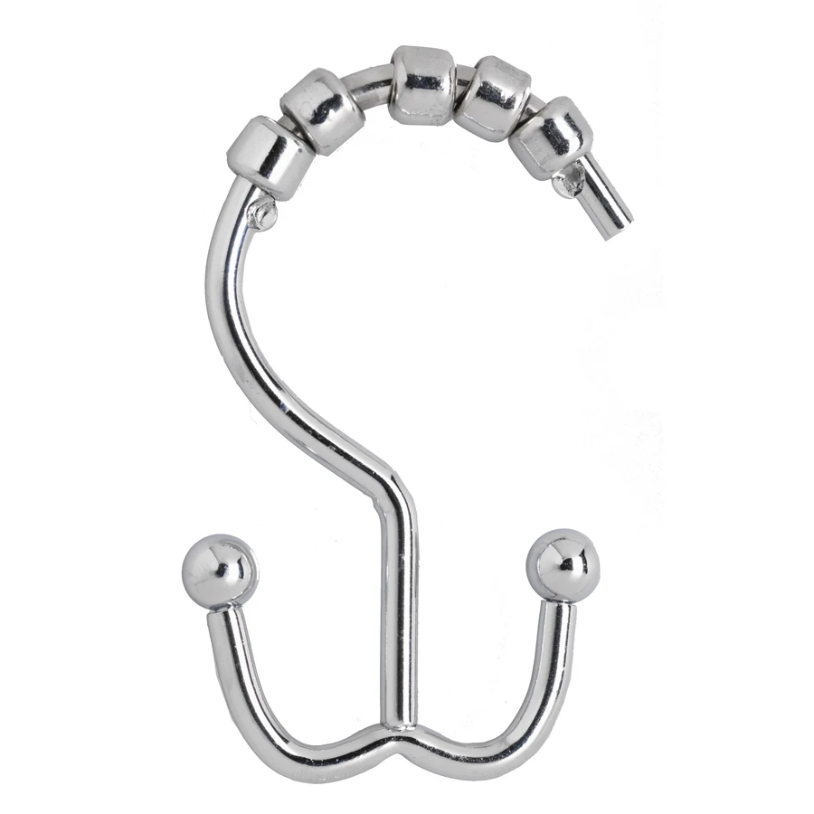 Annex Shower Curtain Hooks, Chrome, 12-Pk.