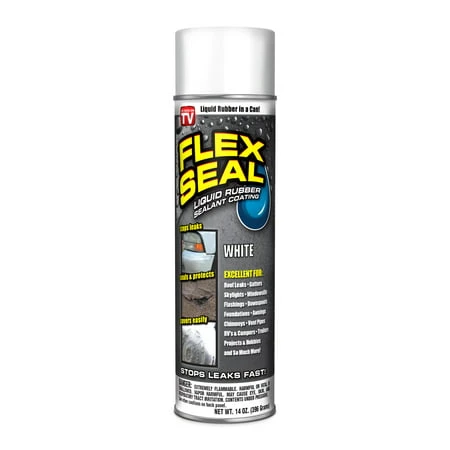 Spray Rubber Sealant Coating, 14 Oz, White - Liquid Rubber For All Repairs
