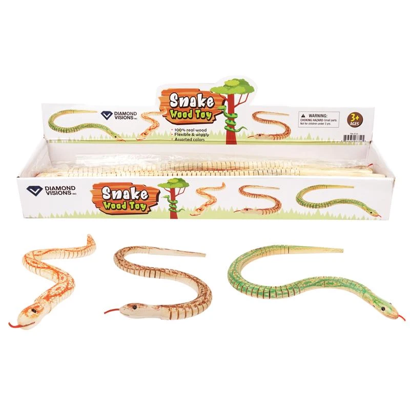 Toy Wood Assorted Snake 20.5 In, Model Tm-3754