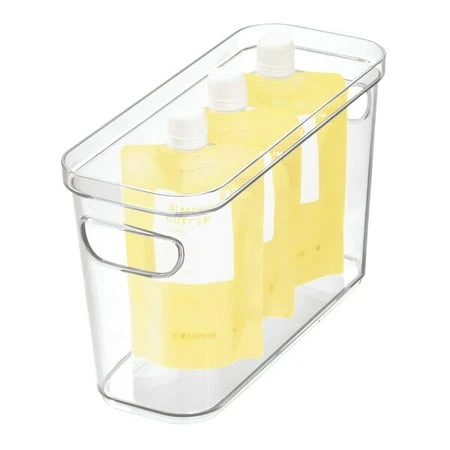 Crisp Storage Bin 4" X 10" X 6" Clear Plastic Organizer