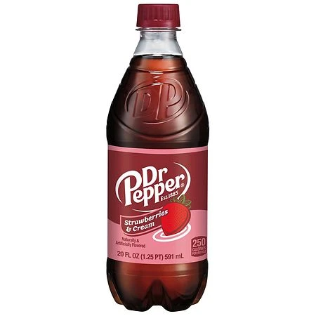 Cola Strawberries & Cream Beverage - 20 Fluid Ounces