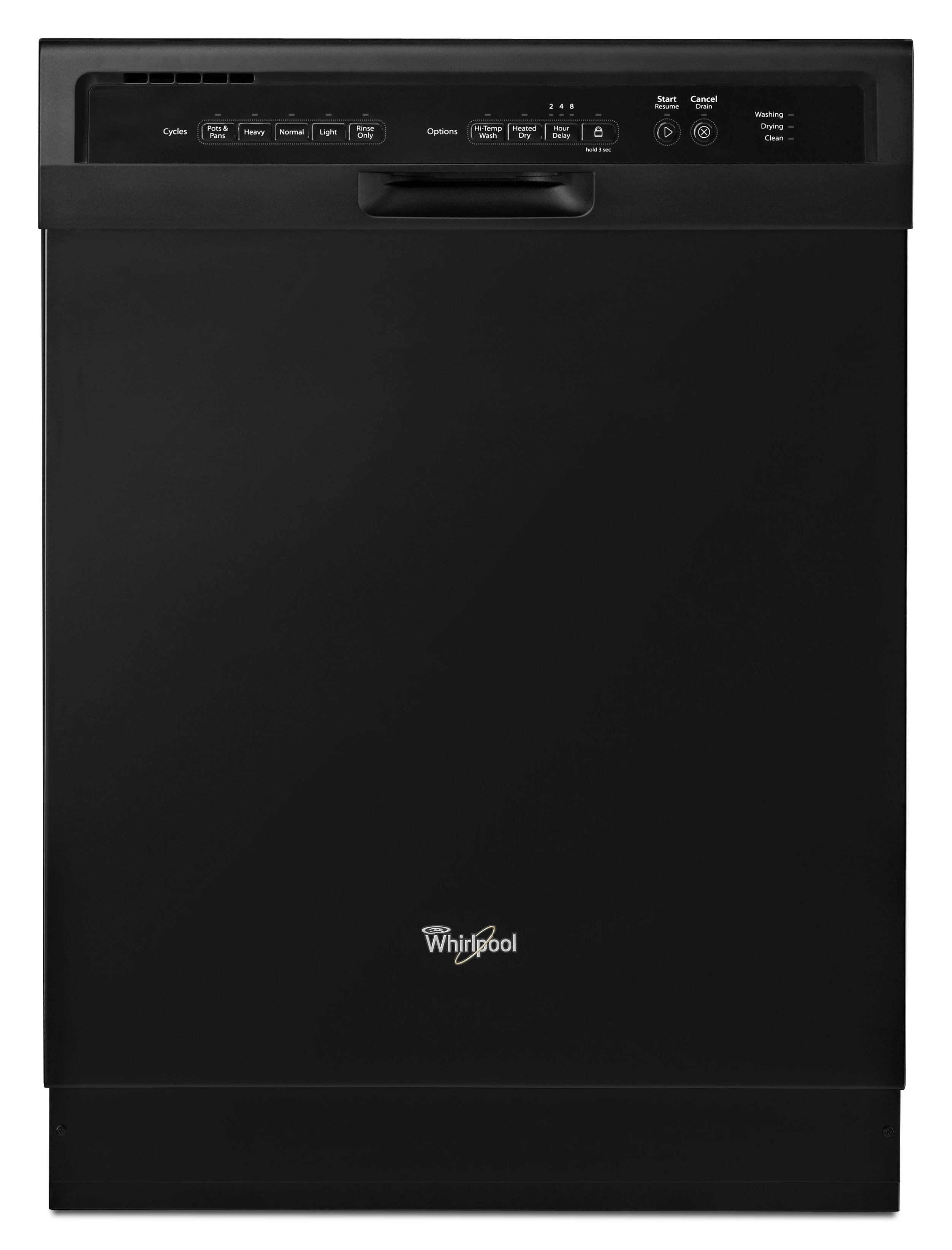 Whr Black Dishwasher With Energy Efficient Design And Modern Features