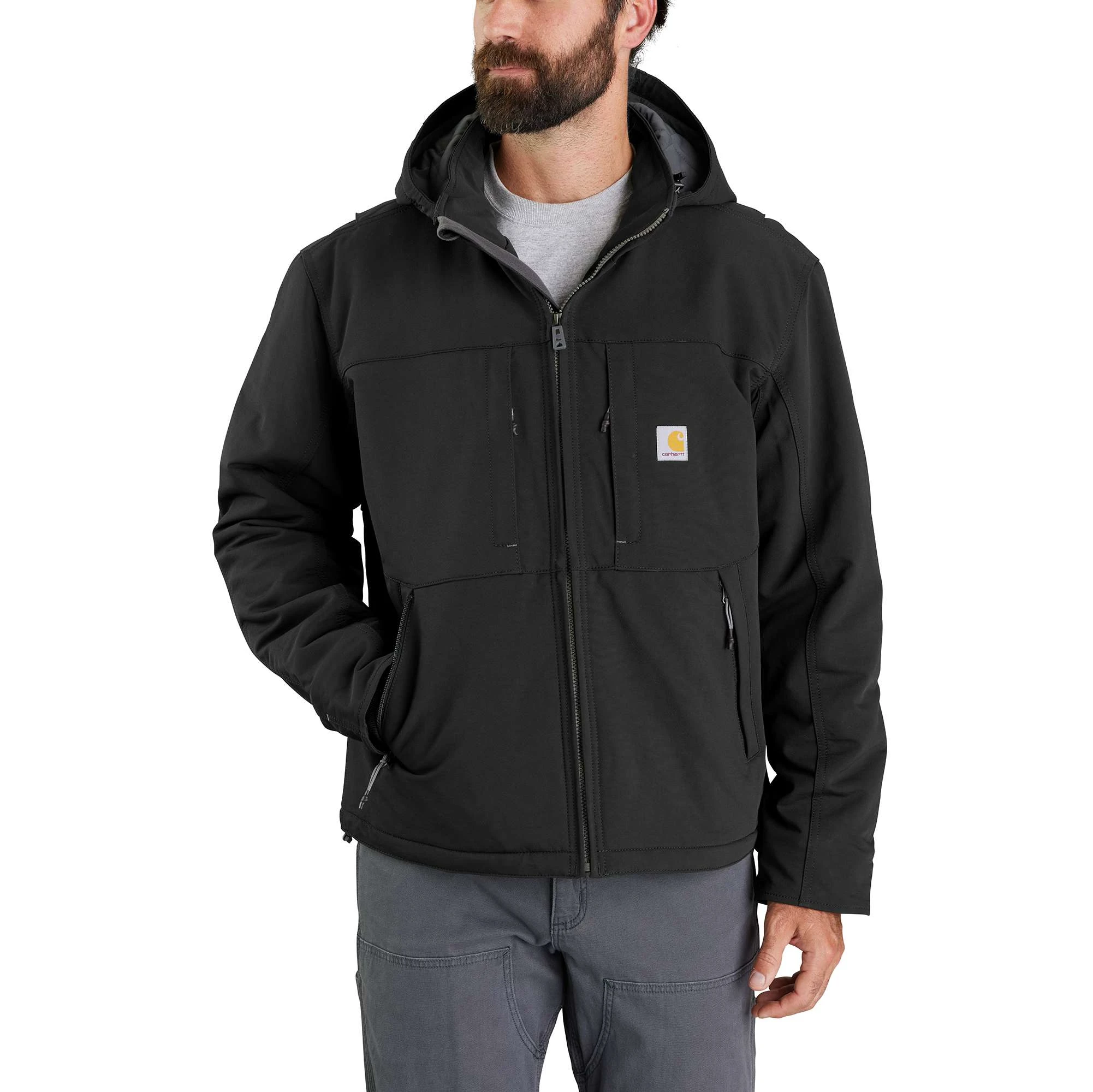 Super Dux Relaxed Fit Insulated Jacket For Men, Size L, Black