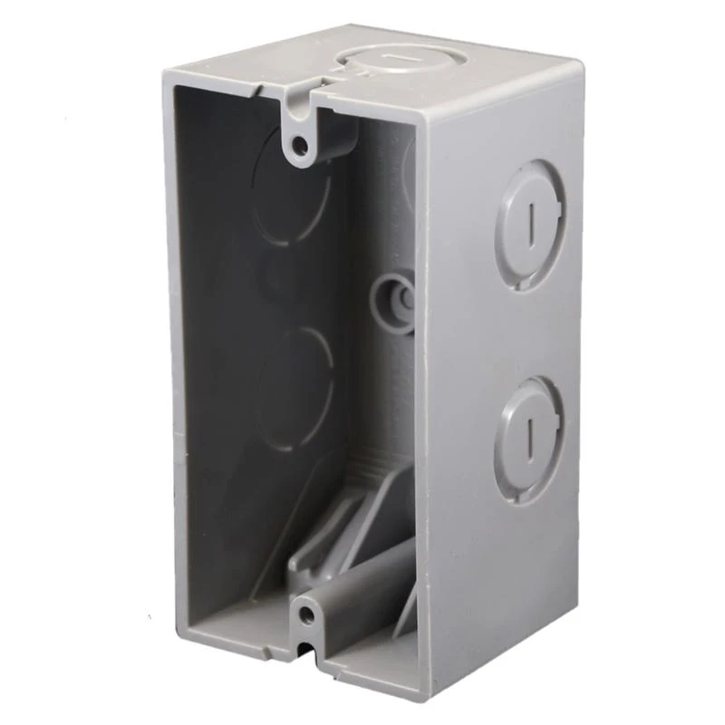 Ez Box New Work 12 Cubic Inch Rectangle Thermoplastic 1 Gang Utility Handy Box Gray