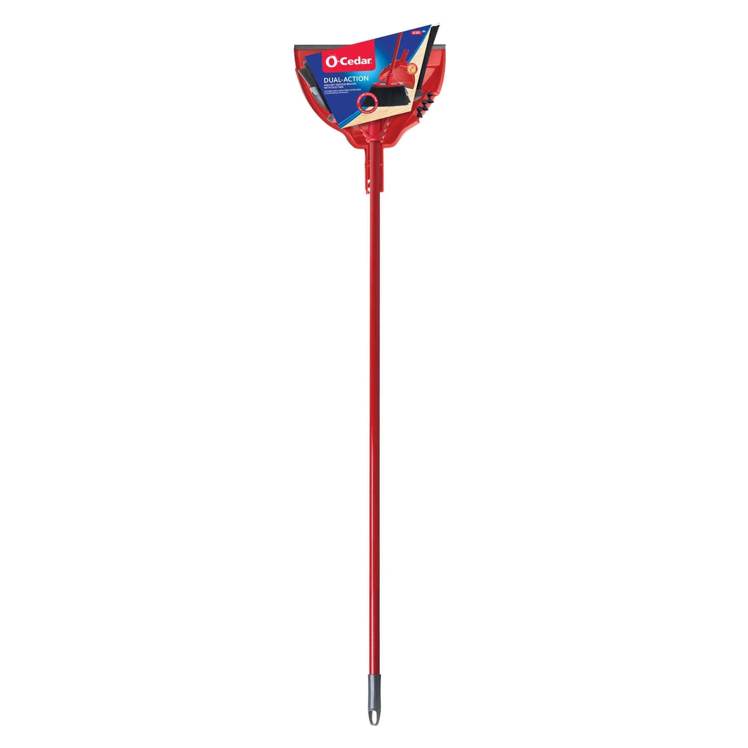 Dual-action Angler 13.16 In. W Soft Plastic Broom With Dustpan