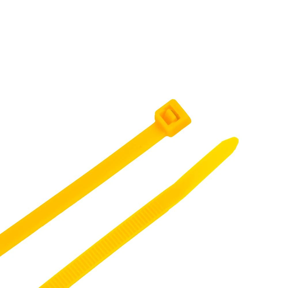 8 Inch Standard Duty Yellow Cable Ties, 100 Count Bag