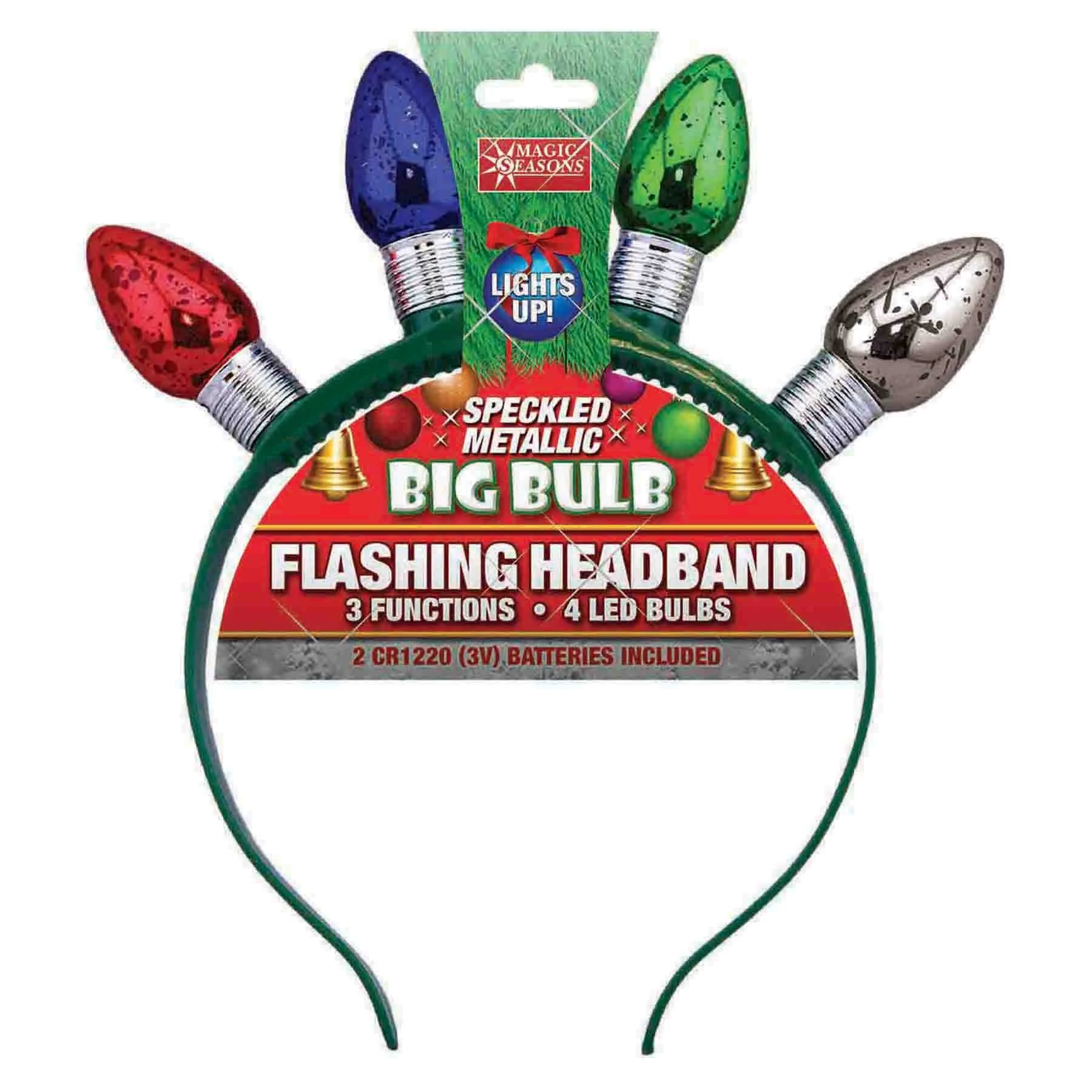 Speckled Big Bulb Party Headband – Festive Accessory for Holidays & Celebrations