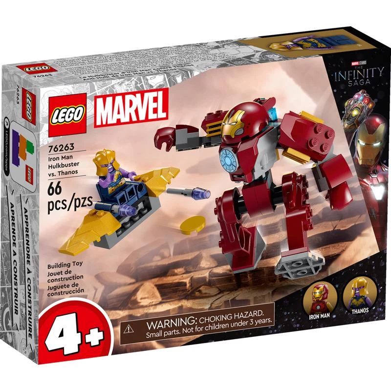 Marvel Iron Man Hulkbuster Vs Thanos Building Kit 66 Pieces Model 76263