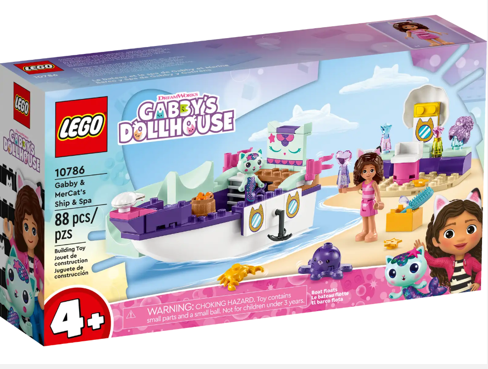 Dreamworks Gabby And Mercat's Ship & Spa Building Kit 88 Pieces