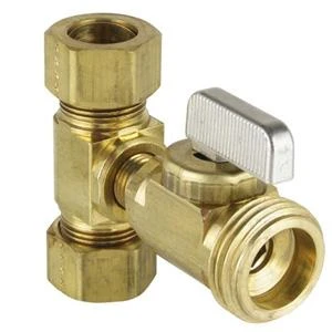 Mini-ball Tee Valve Dishwasher Kit 1/2 Inch With Brass And Nickel Finish