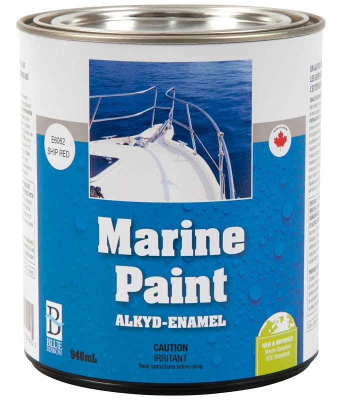 Marine Paint, Gloss Finish, Ship Red, 946 Ml, Alkyd Formula