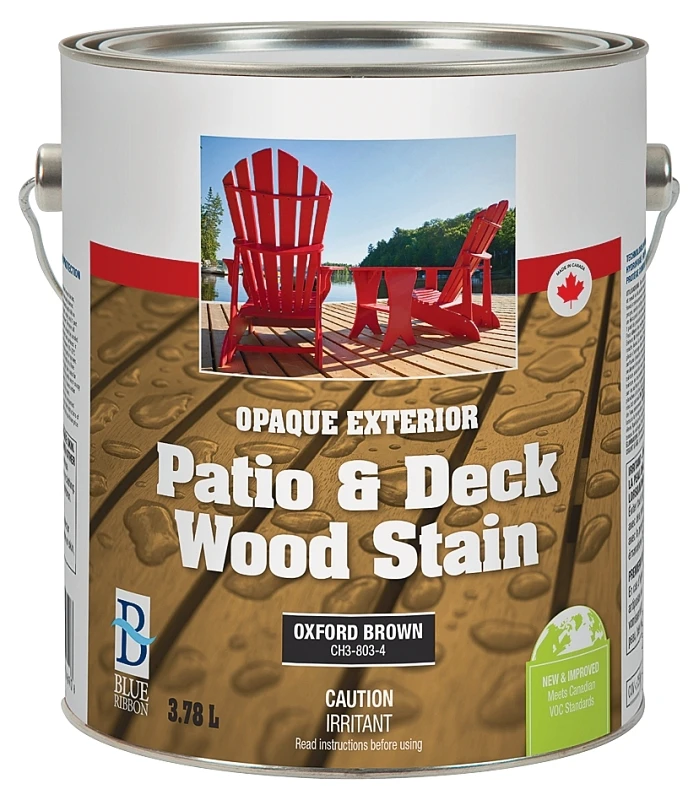 Deck And Patio Stain 3.78 Liters Solid Oxford Brown
