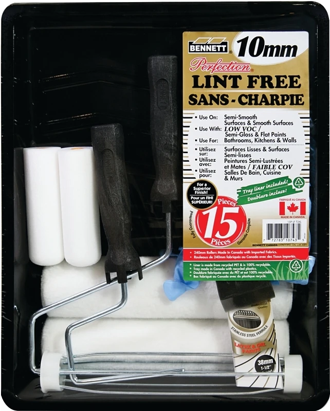 15 Piece Premium Paint Set With Foam Rollers And Brushes