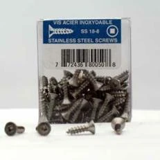 Stainless Steel Self-tapping Screws, 3/4 Inch, Flat Head, Box Of 100