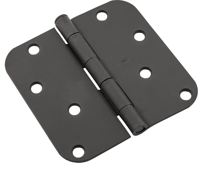 512 Door Butt Hinge, 4 In, Black, Removable Pin, 5 Knuckles