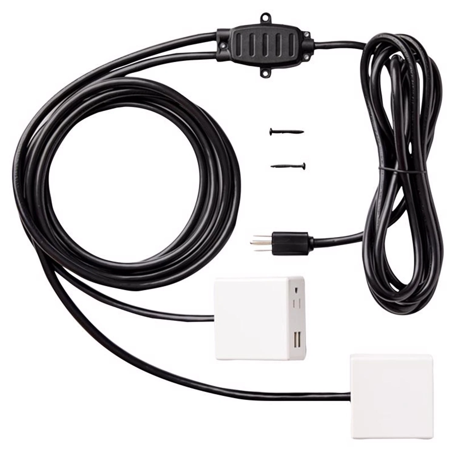 10 Ft. Power Hub With 2 Outlets And Usb Ports - White