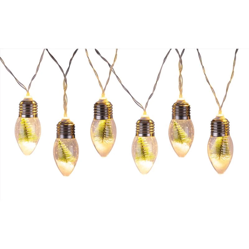 Led C7 Warm White 10 Count Battery Operated String Christmas Lights