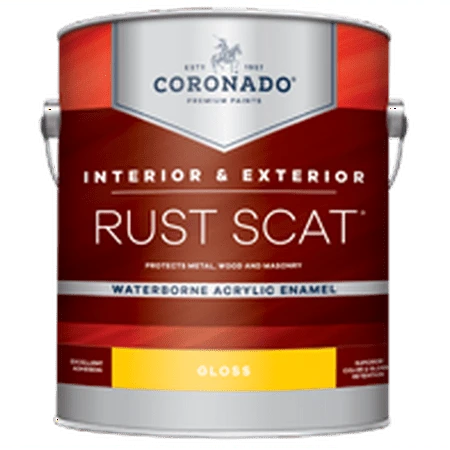 Coronado Rust Scat Waterborne Acrylic Enamel 80 Gloss Finish 1 Gallon