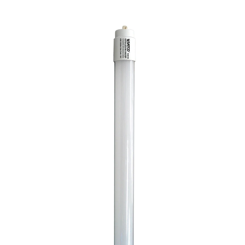 Satco 59W Equivalent 96 In. Cool White T8 Single Pin Ballast Bypass DLC Certified LED Tube Light Bulb