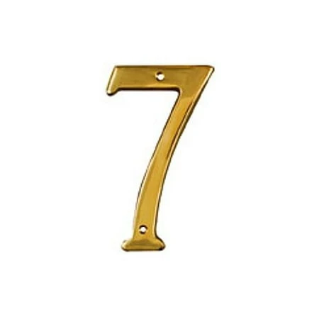 4 Inch Solid Brass House Number 7 For Home Address Display