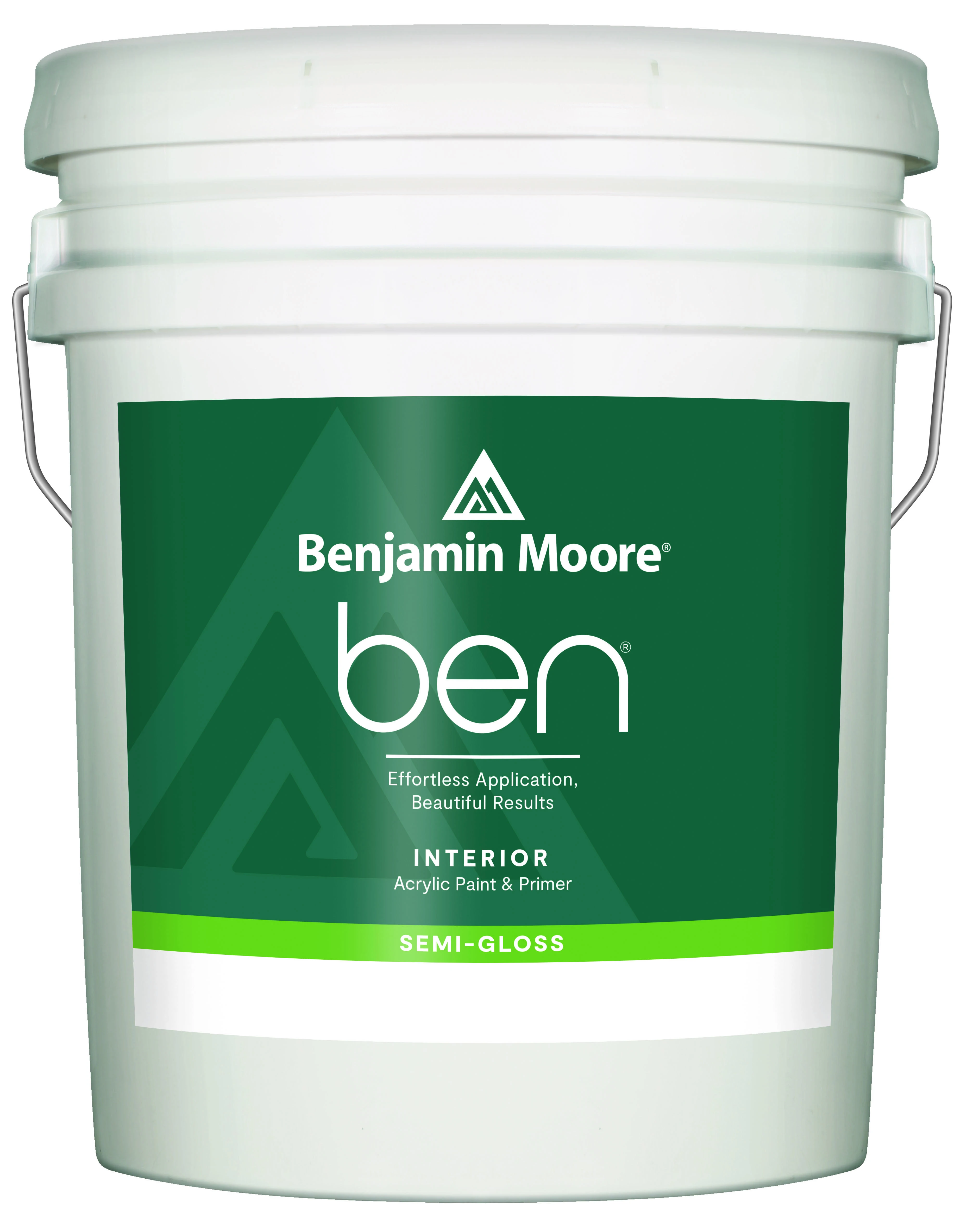Ben Semi-gloss White Paint And Primer Interior 5 Gallon