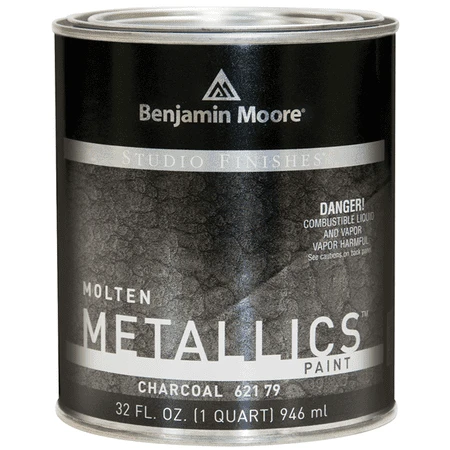 Studio Finishes Molten Metallics Charcoal 32oz Quart Paint
