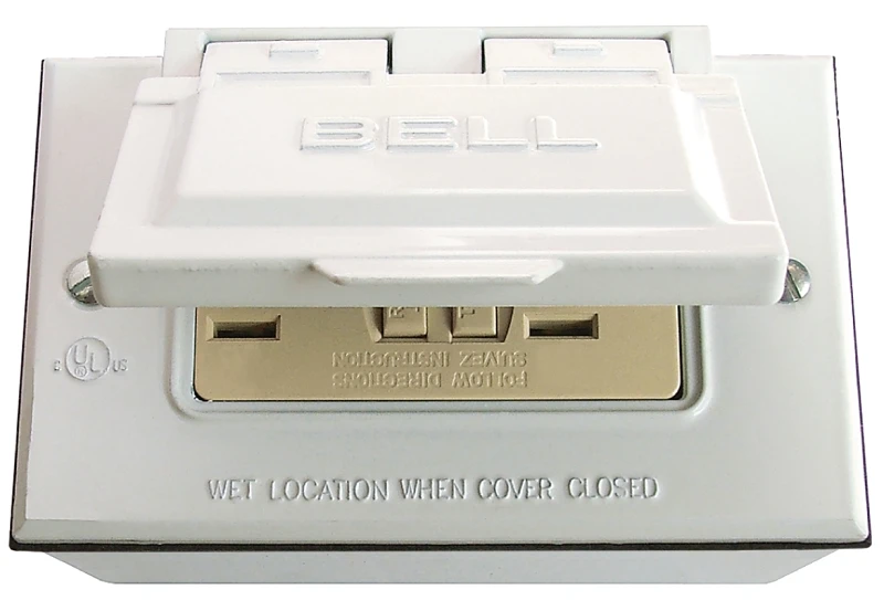 Weatherproof Outlet Kit With Gfci Receptacle, Cover, Gasket, And Installation Hardware