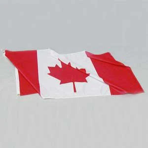 27x54 Inch Nylon Canada Flag In Red And White For Outdoor Use