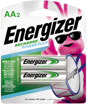 Energizer Power Plus Aa Rechargeable Batteries 2-pack, Nimh, 1850 Mah, 5-year Warranty