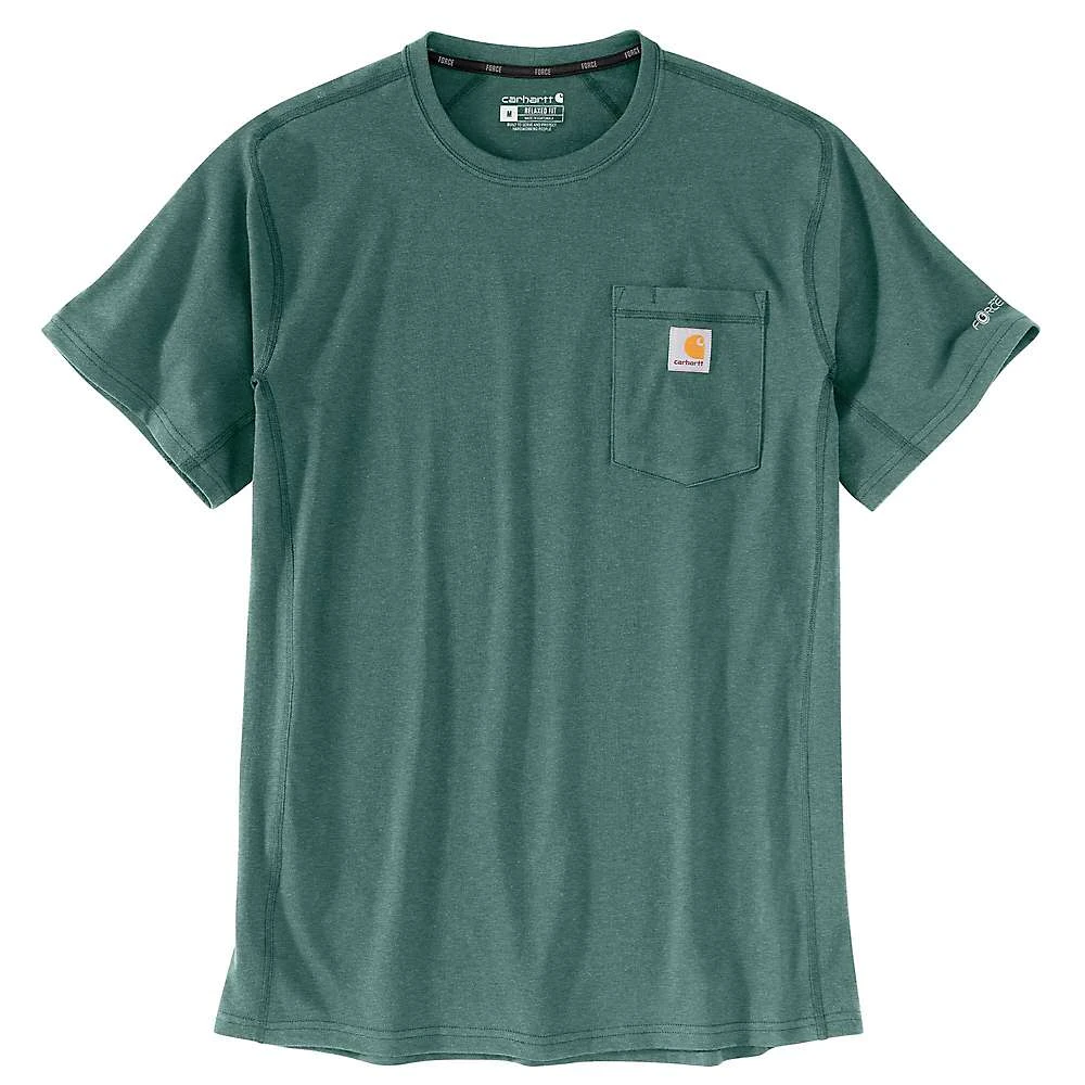Men's Force Relaxed Fit Midweight Short Sleeve Pocket T-shirt - Medium Regular - Slate Green Heather