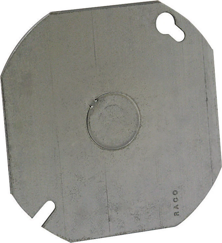 Raco Octagon Steel Flat Box Cover 4 In. Diameter, Ul Listed, Model 8724-5