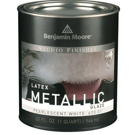 Studio Finishes Metallic Glaze, Pearlescent White, Quart 32oz