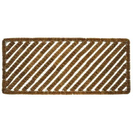 Wire Weave Scraper Door Mat 18 X 30 Inches Natural Brown Coconut Fiber