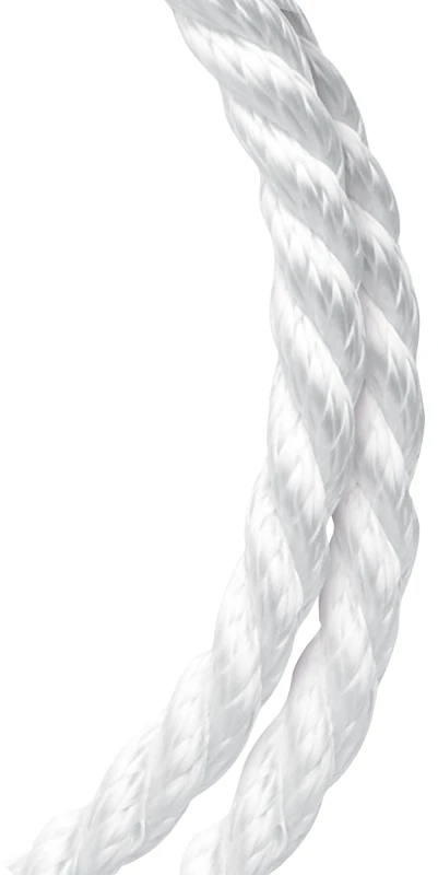 Solid Braided Nylon Rope, White, 3/16 Inch Diameter, 1000 Feet Length