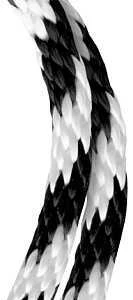 Solid Braided Polypropylene Rope, 5/8 Inch Diameter, 140 Feet Length, Black/white