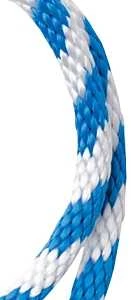 Solid Braided Polypropylene Rope, 5/8 Inch Diameter, 140 Feet Length, Blue/white